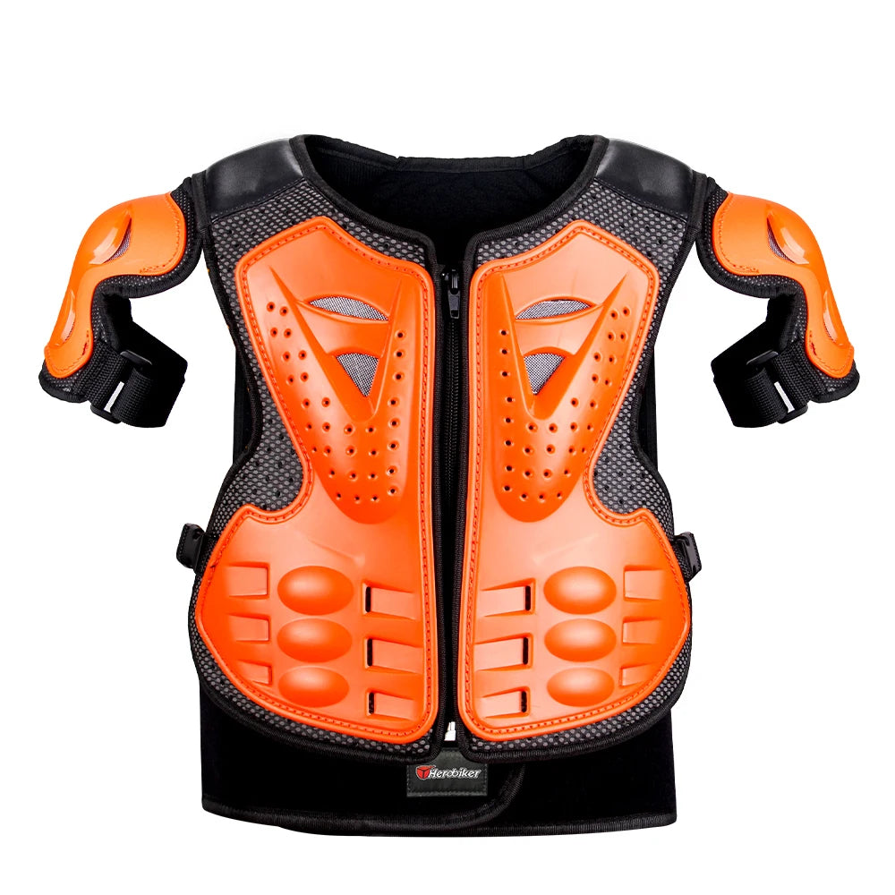 Kids Motorcycle Armor Vest Set with Elbow and Knee Pads