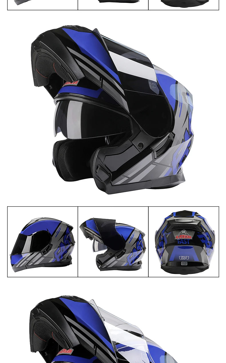 Double Visor Flip-Up Motorcycle Helmet