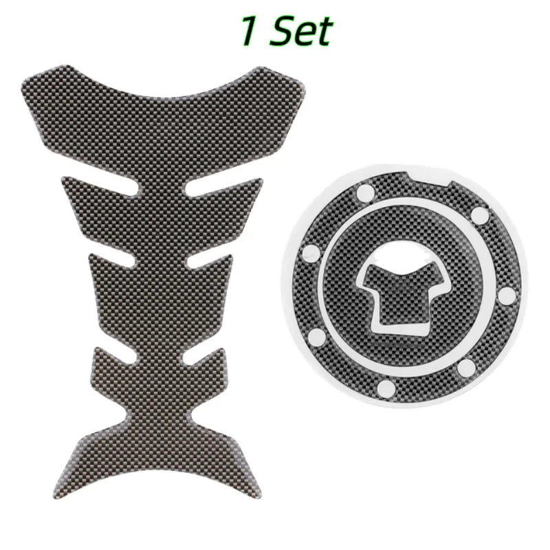 Carbon Fiber Gas Cap Cover with Gel Pad - Scratch Resistant