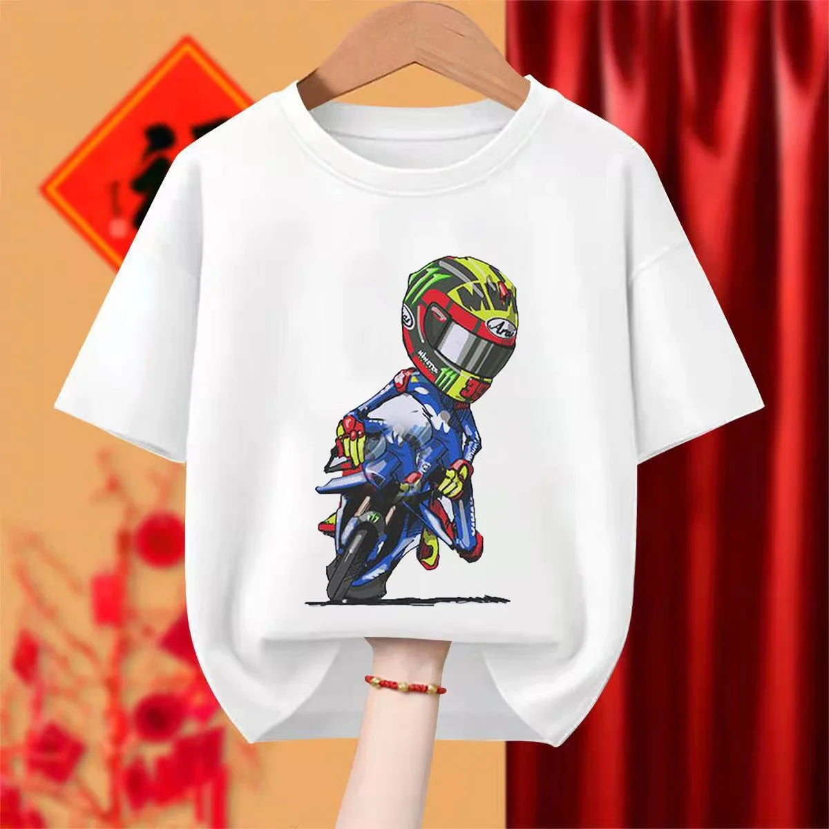 Kids Motorcycle Boy Print T-shirt