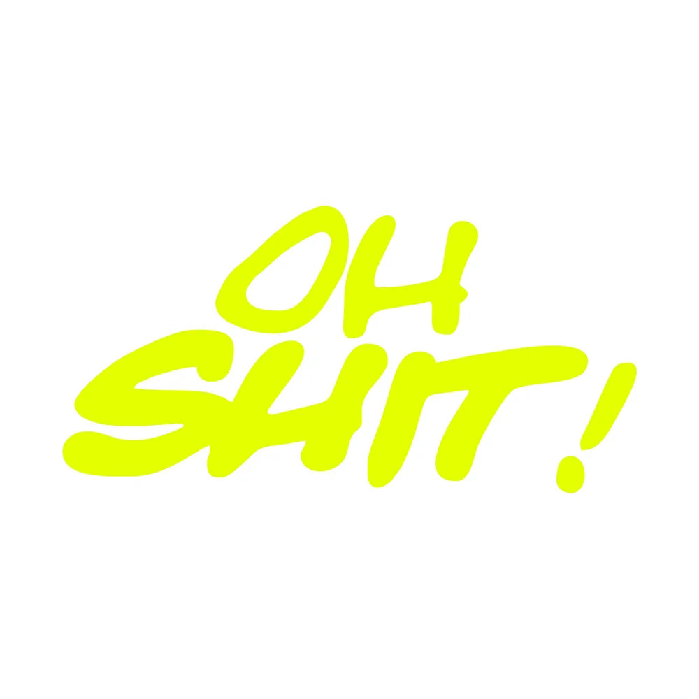 Playful Funny Letters OH SHIT Motorcycle Sticker