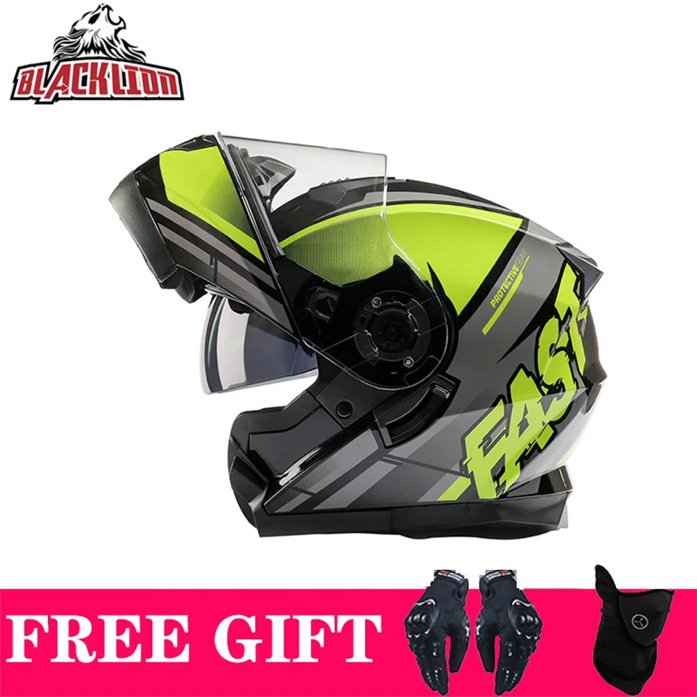 Double Visor Flip-Up Motorcycle Helmet
