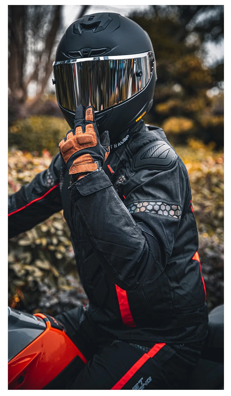 Men's Racing Motorcycle Jacket – Waterproof, Insulated