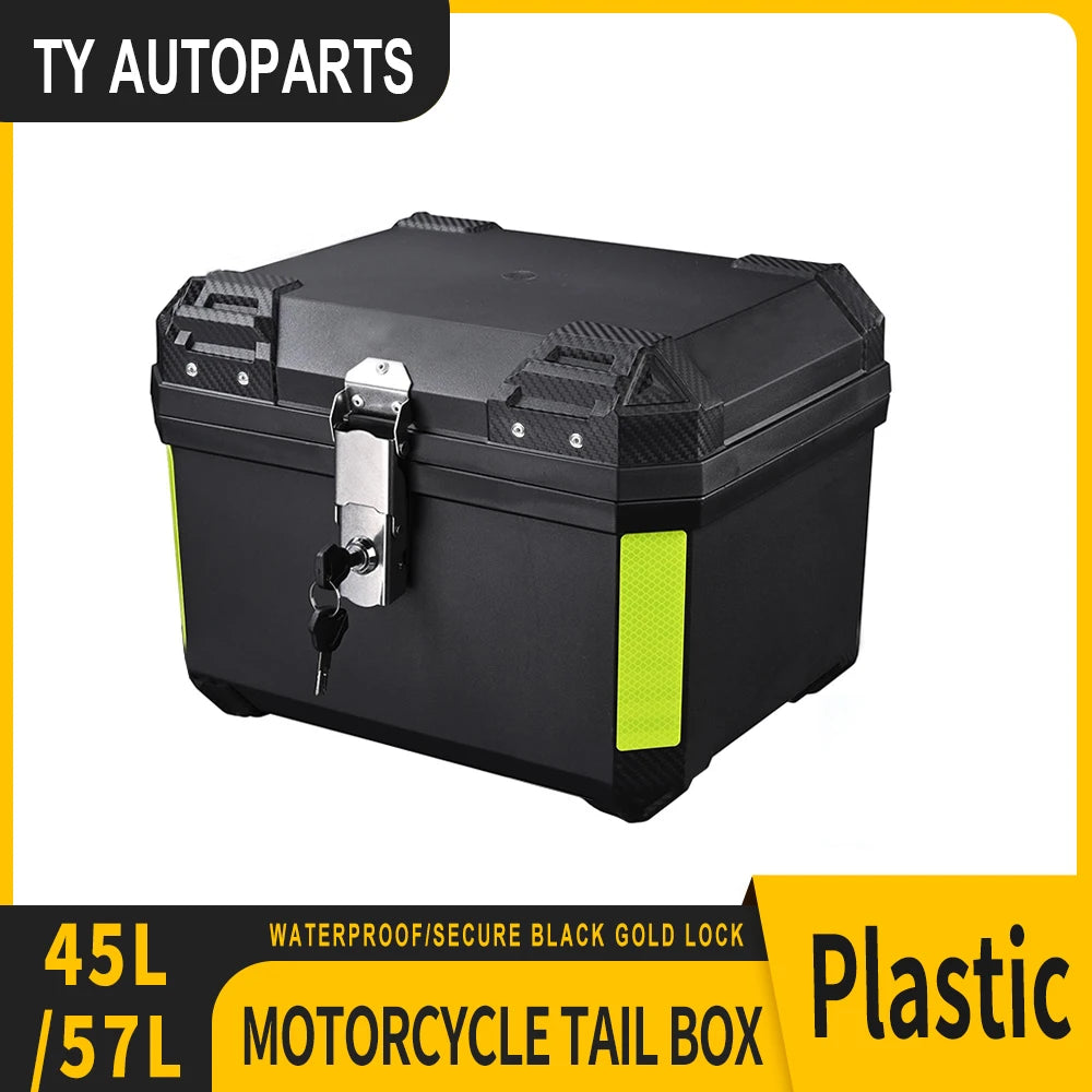 Black 45L Motorcycle Top Case Tail Box