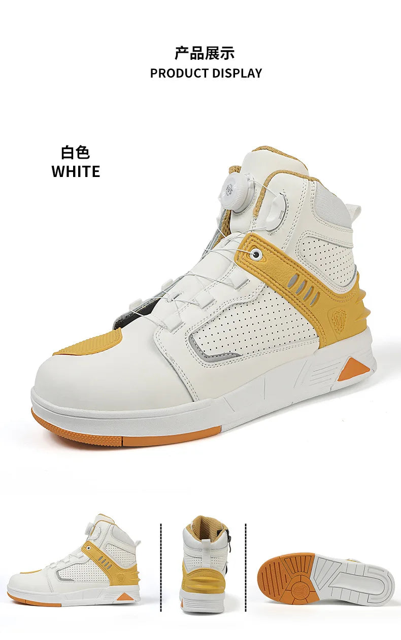Men's Adventure Motorcycle Boots with Anti-Slip Soles