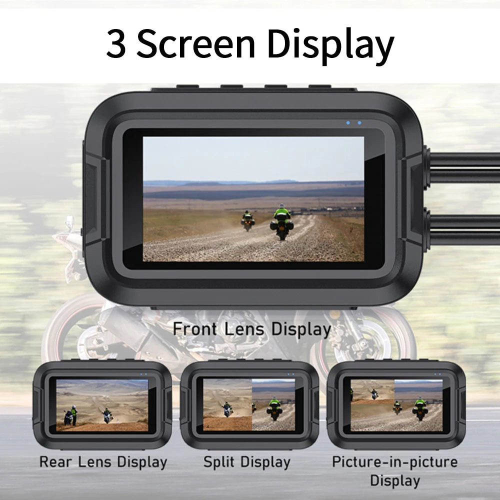 Dual 1080P Waterproof Motorcycle DVR Camera