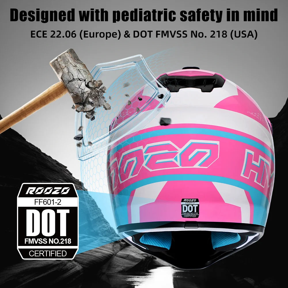 Kids Motocross Helmet Kit with Goggles & Gloves