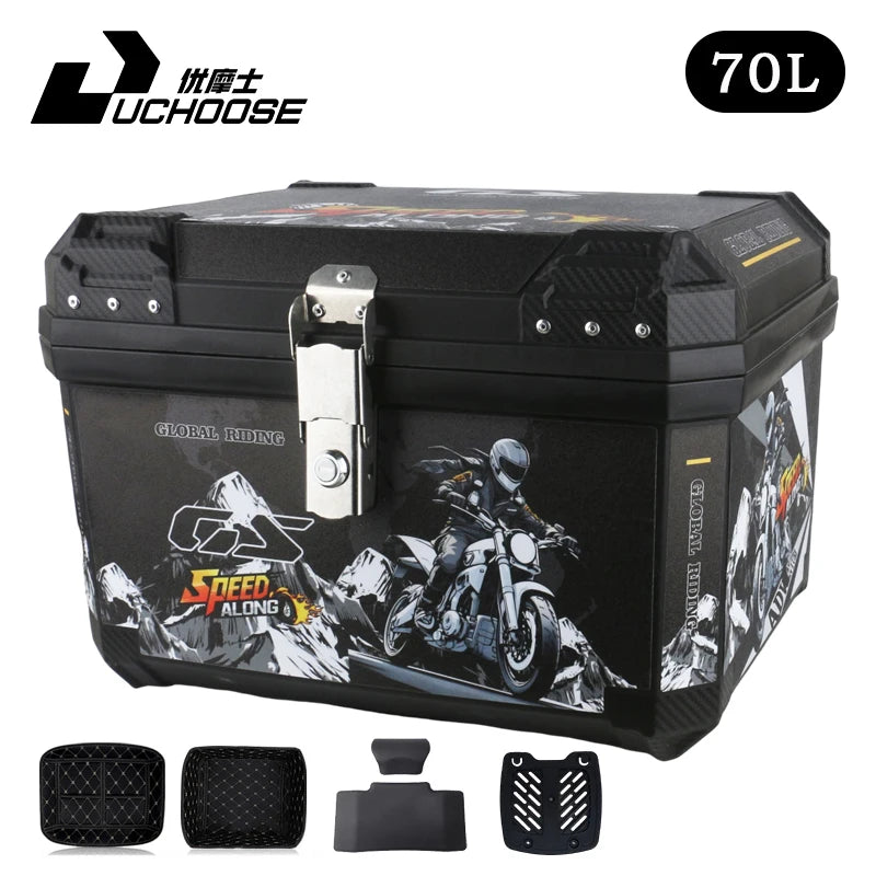 Universal 70L Motorcycle Tail Box Trunk