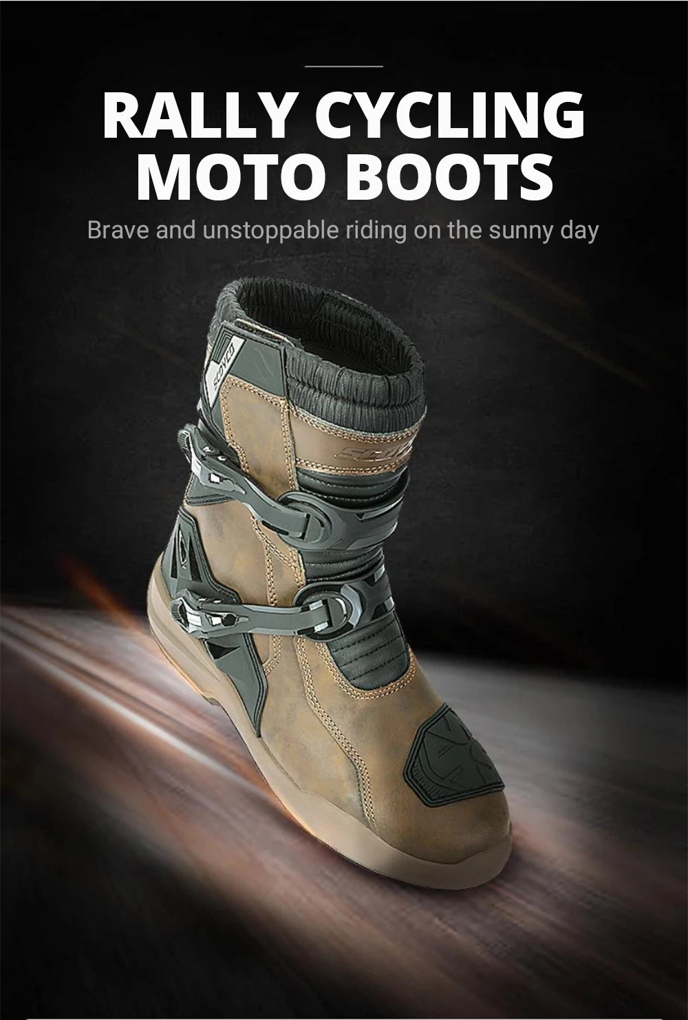Leather Motocross Riding Boots