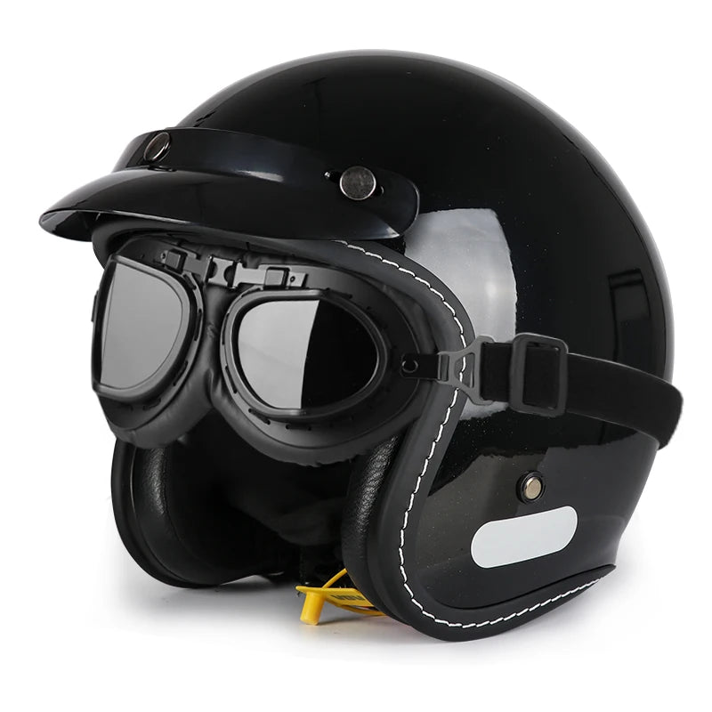 Retro Classic DOT Certified Motorcycle Helmet