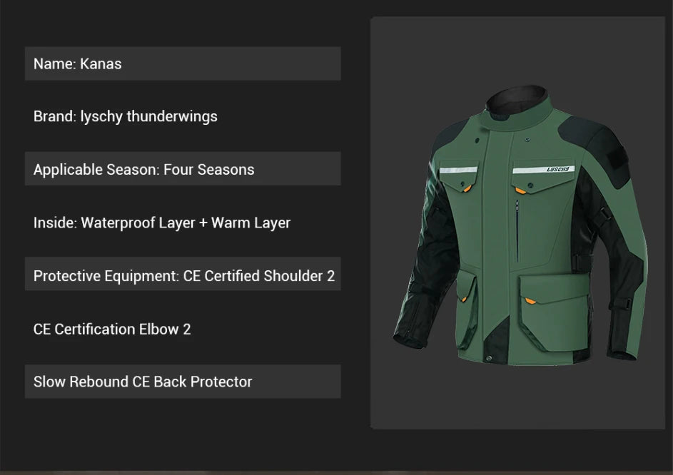 Autumn Winter Waterproof Motorcycle Jacket