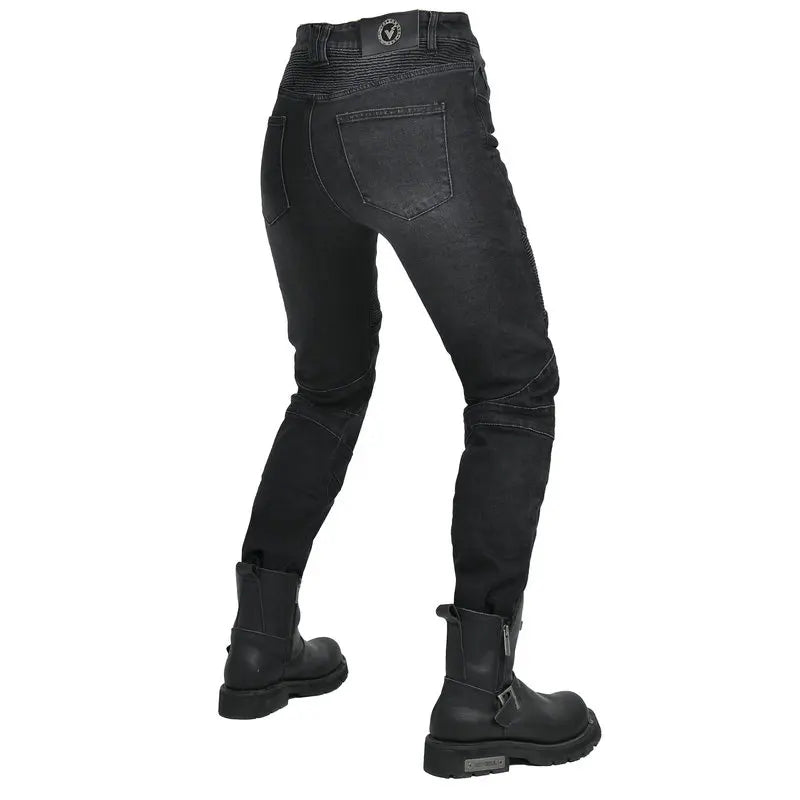 Women's Embroidery Motorcycle Pants