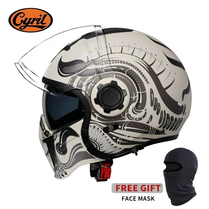 Retro Style Modular Motorcycle Helmet