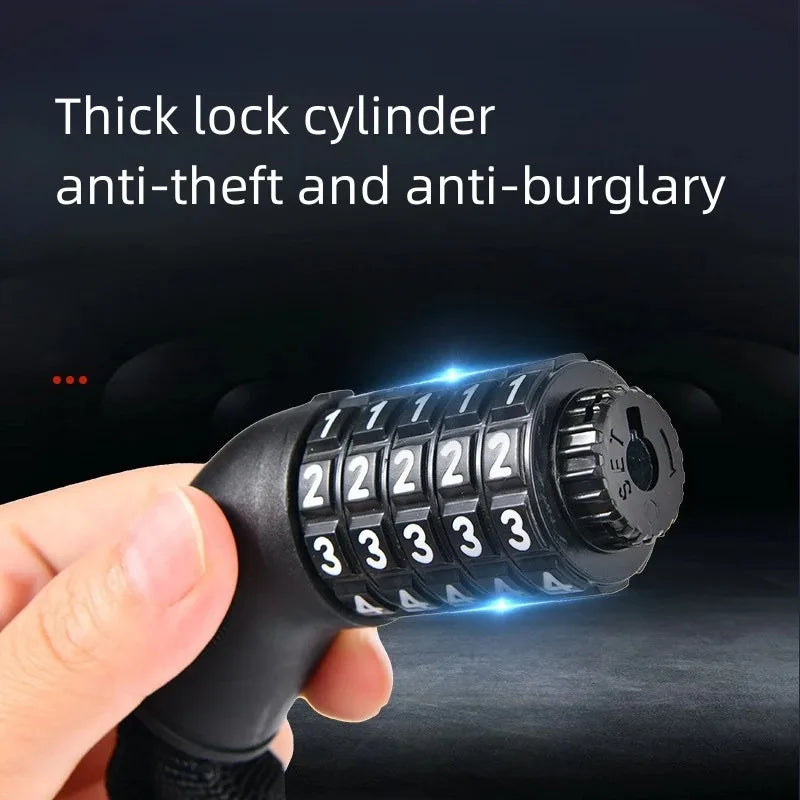 Electric Vehicle Motorcycle Chain Lock - Anti-Theft 5-Digit Code