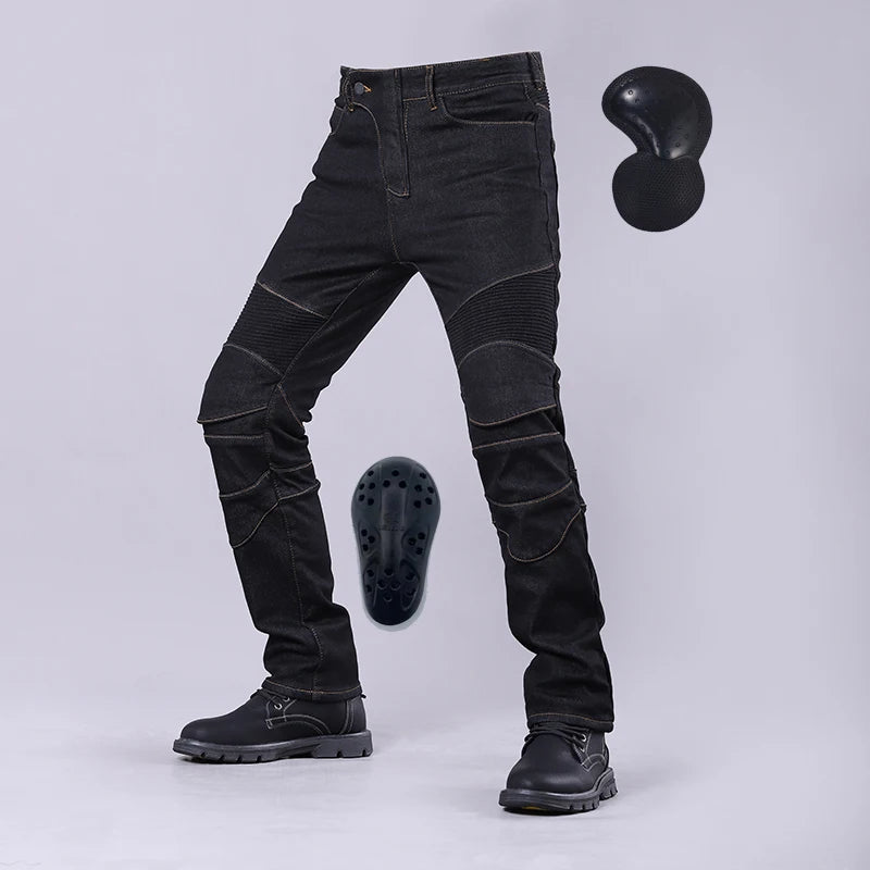 Men's Motorcycle Riding Jeans with Protective Pads