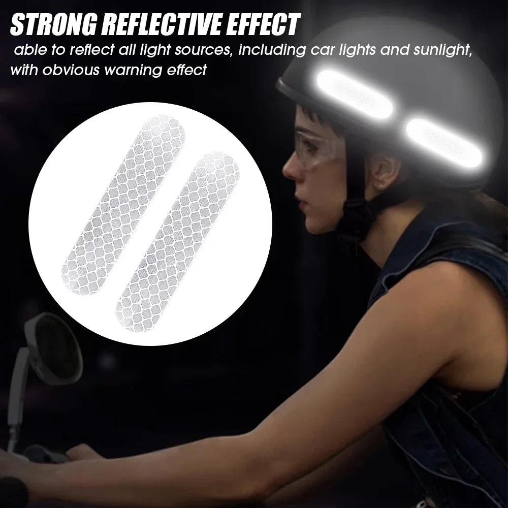 Reflective Warning Stickers for Motorcycle Helmets