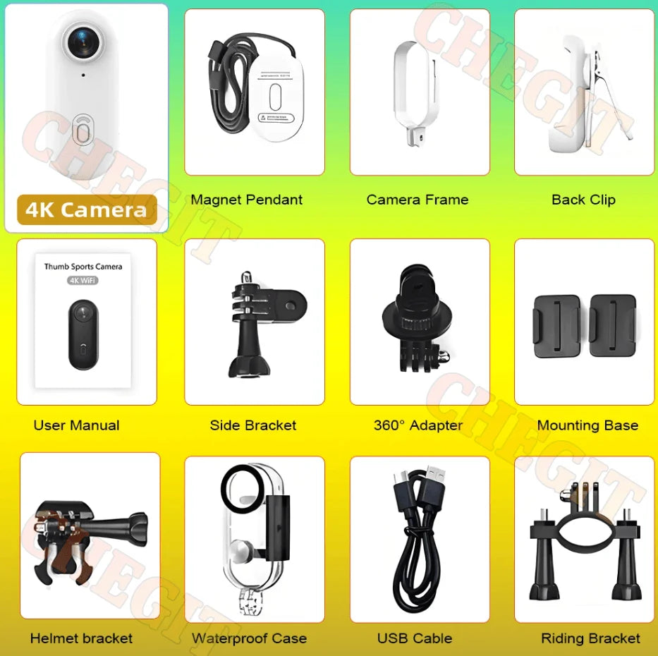 4K waterproof body camera