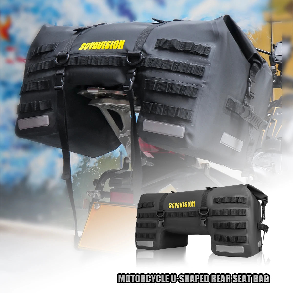 Waterproof Motorcycle Tail Bag 66L