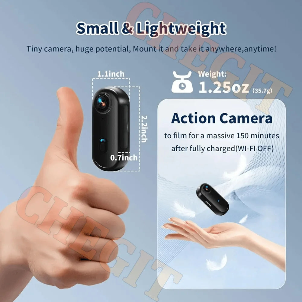 4K waterproof body camera
