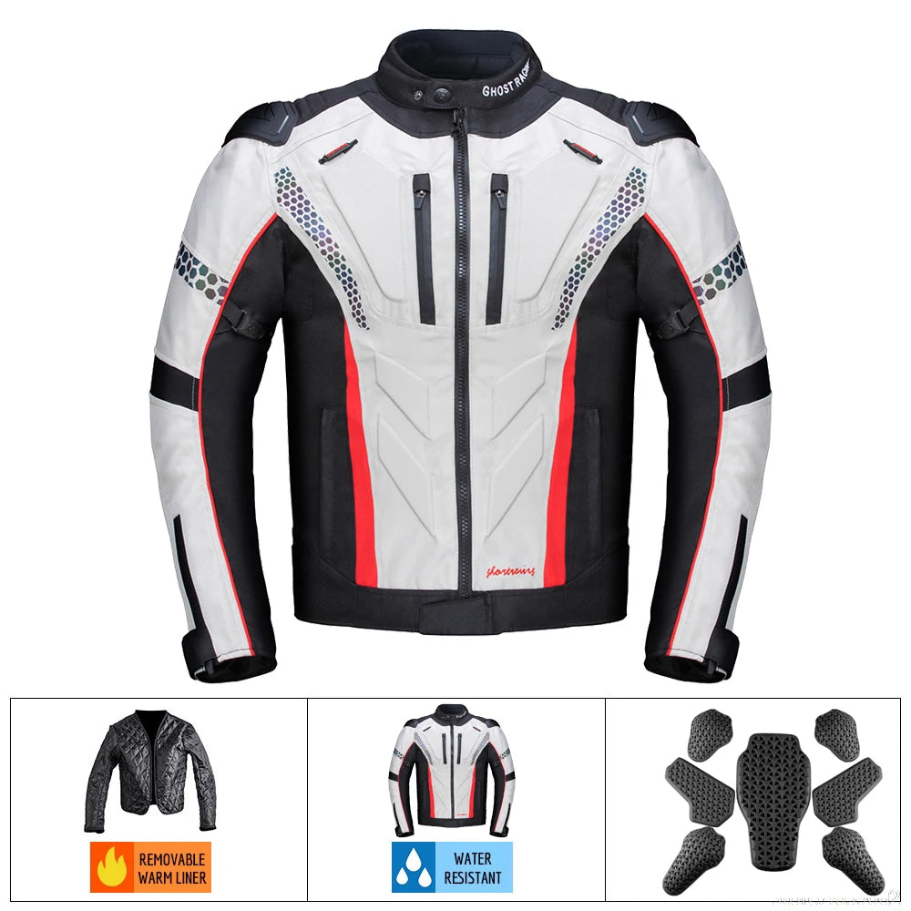 Men's Racing Motorcycle Jacket – Waterproof, Insulated