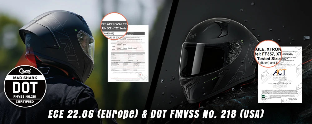 Stylish Dual Certified Full Face Motorcycle Helmet