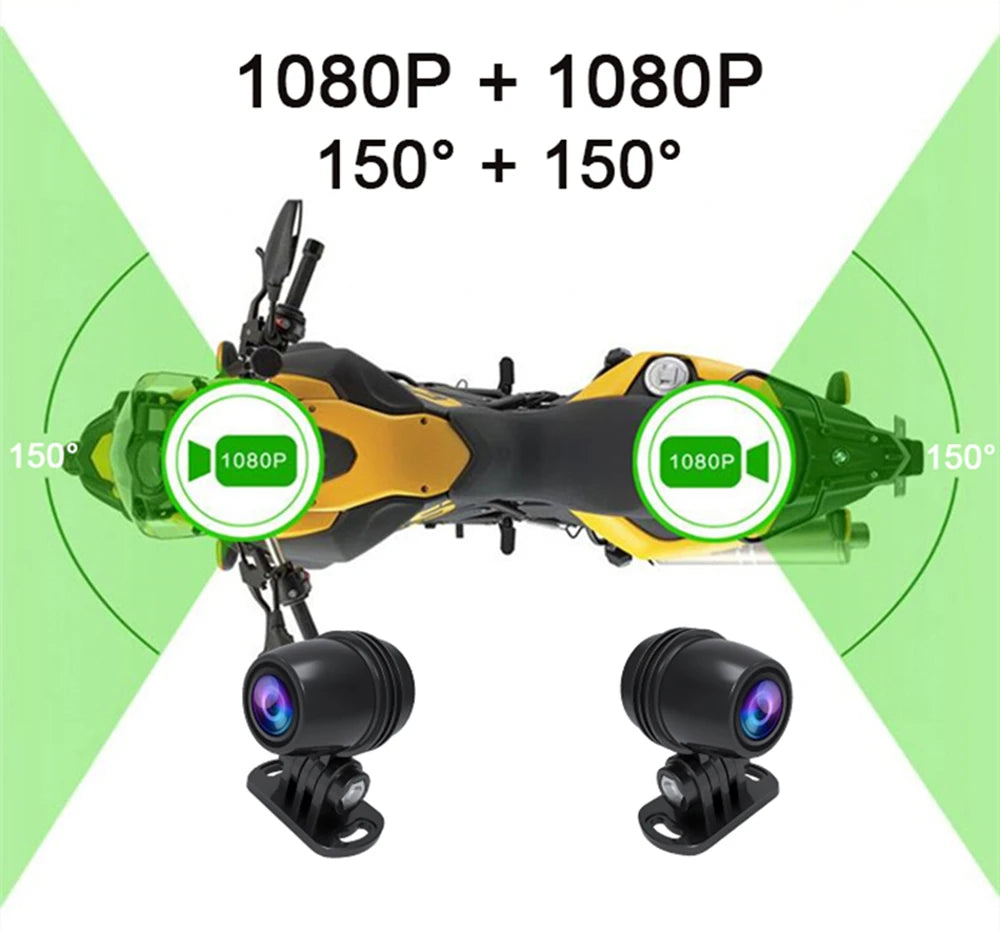 Dual 1080P Waterproof Motorcycle DVR Camera