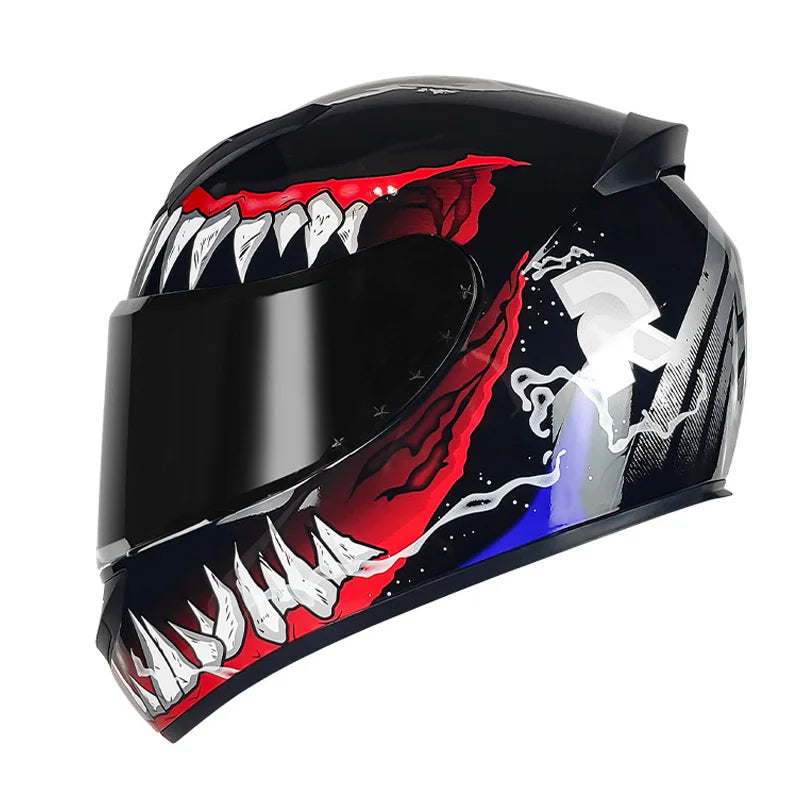 Spider Style Full Face Motorcycle Racing Helmet