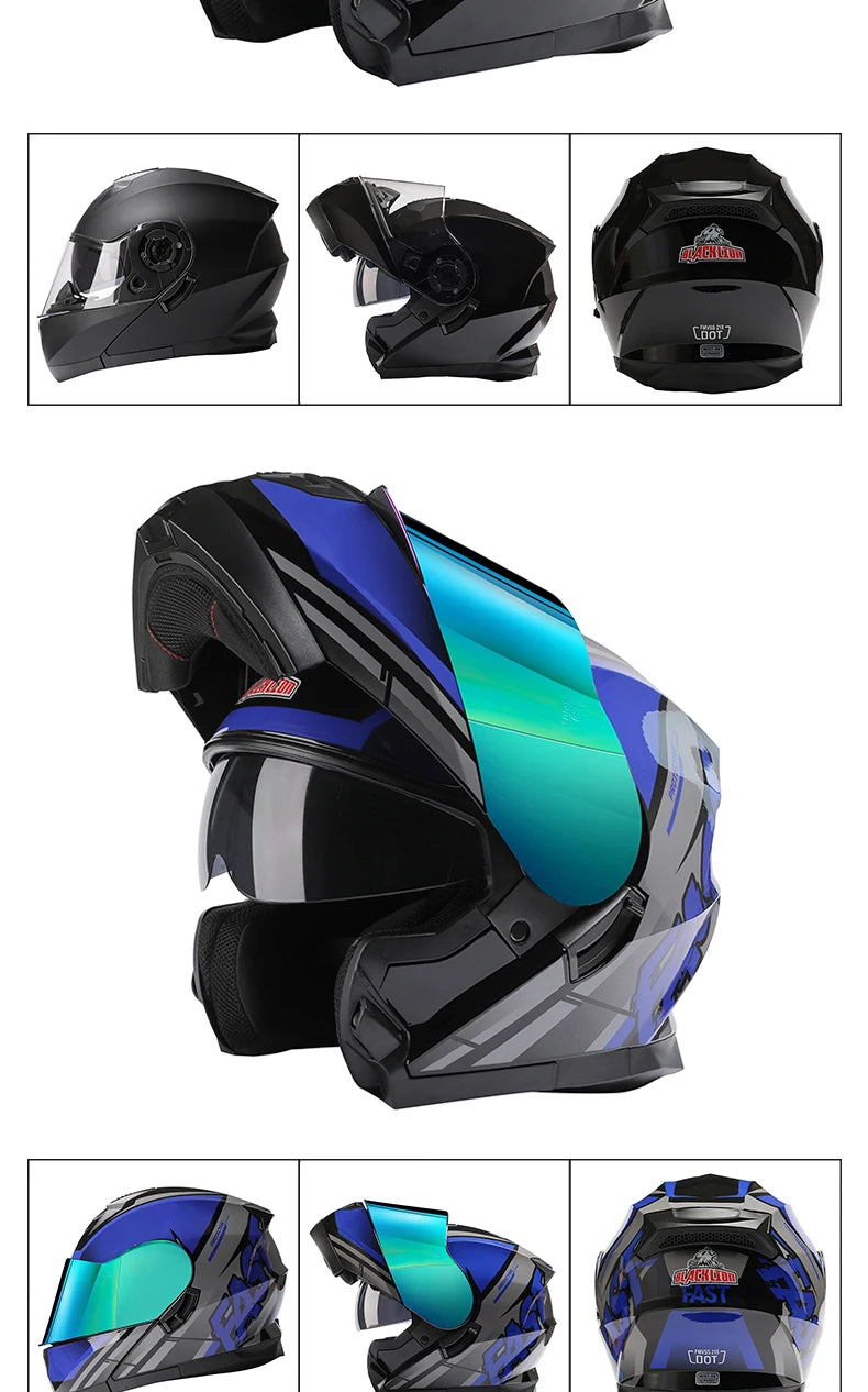 Double Visor Flip-Up Motorcycle Helmet