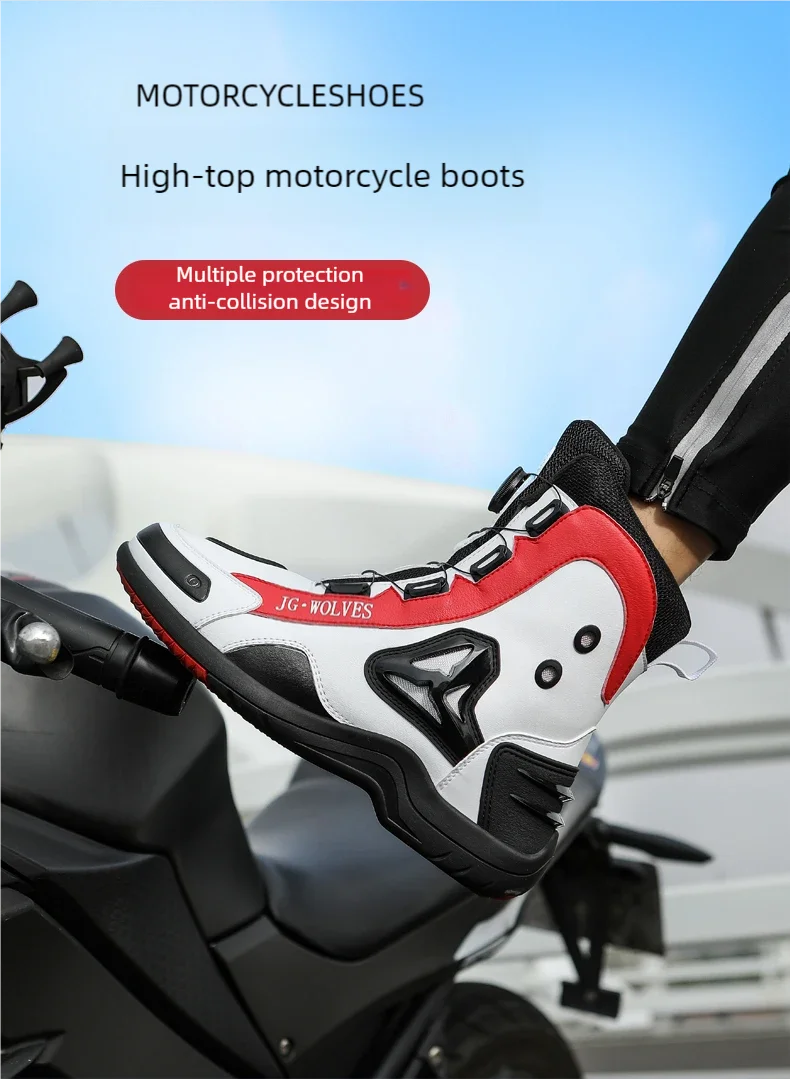 Motorcycle High-Top Boots for Outdoor Riding