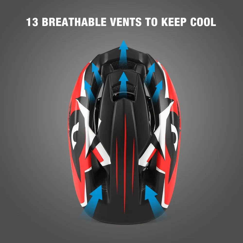 Kids Detachable Full Face Bike Helmet
