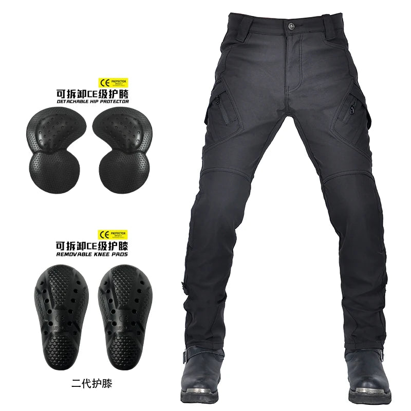 Classic Motorcycle Rider Pants for Autumn and Winter