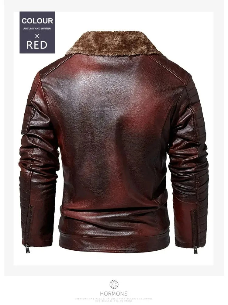 Stylish Faux Leather Biker Jacket