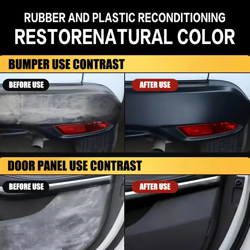 Glossy Black Motorcycle Plastic Restorer