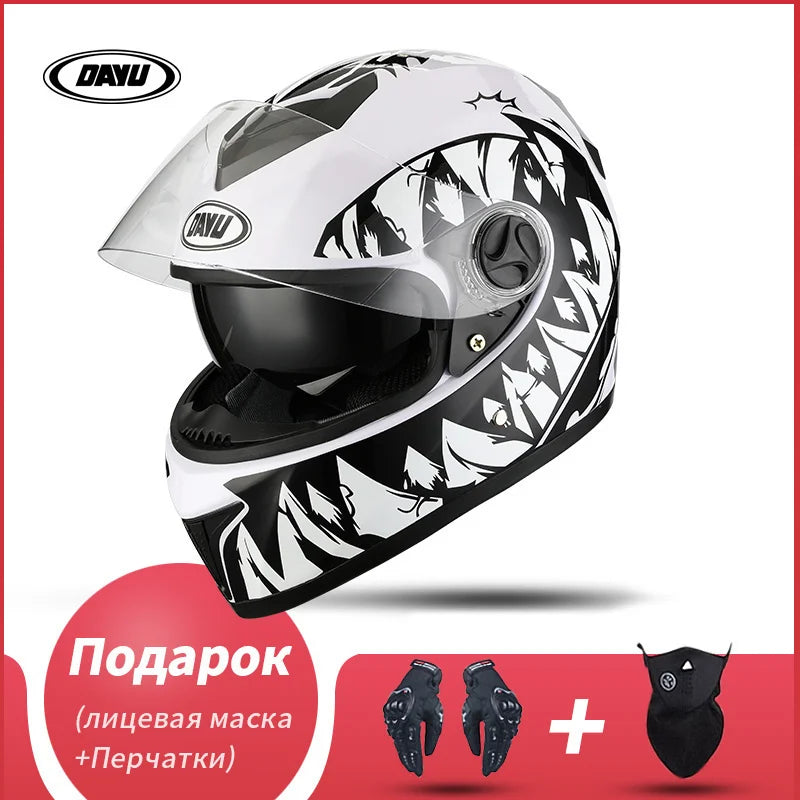 Dual Visor Full Face Modular Motorcycle Helmet