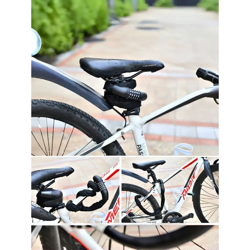 Electric Vehicle Motorcycle Chain Lock - Anti-Theft 5-Digit Code