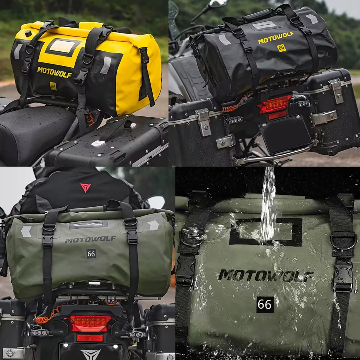 Waterproof Motorcycle Tail Bag 66L