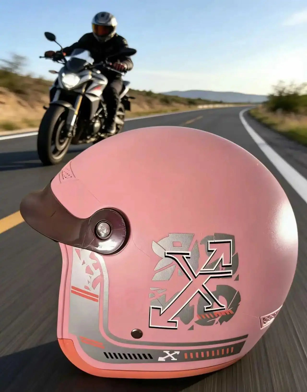 Versatile All-Season Motorcycle Half Helmet
