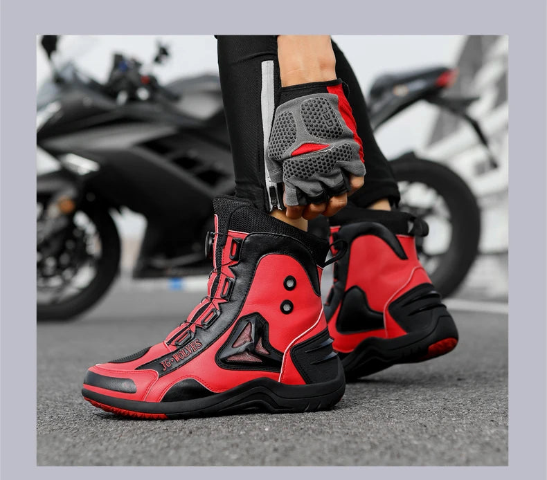 Motorcycle High-Top Boots for Outdoor Riding
