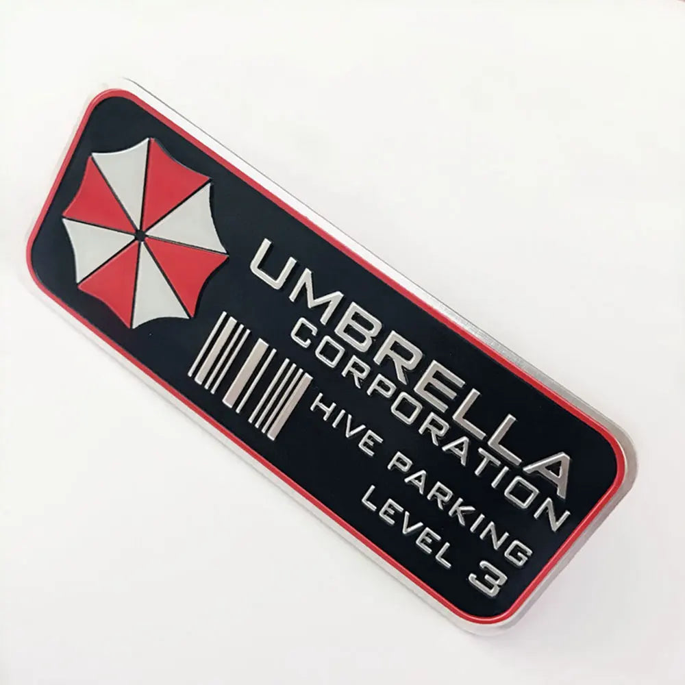 Aluminum Alloy Car Sticker: Umbrella Residents Honeycomb Parking Level 3