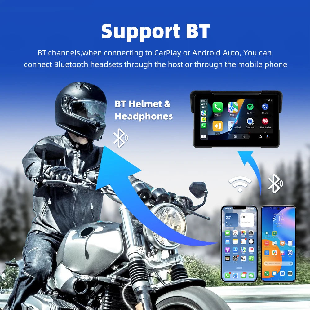 EKIY 7.0" Wireless Motorcycle GPS Display