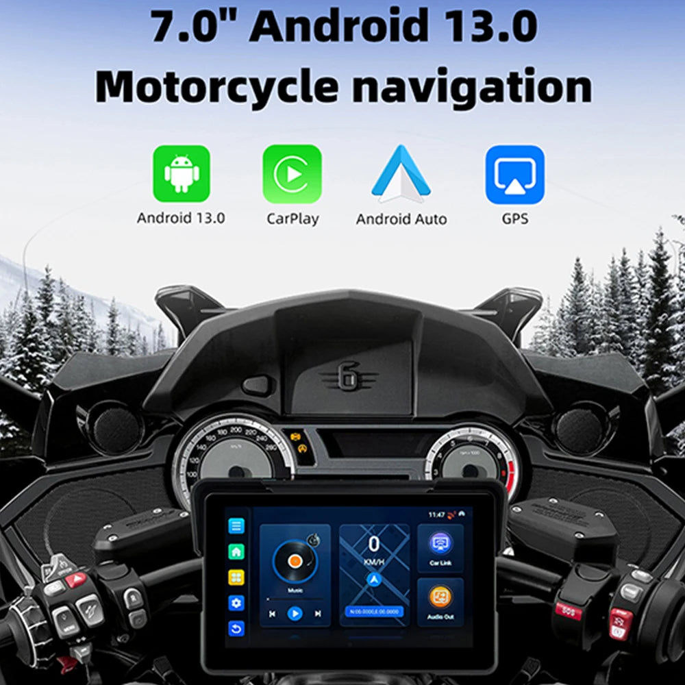 EKIY 7.0" Wireless Motorcycle GPS Display