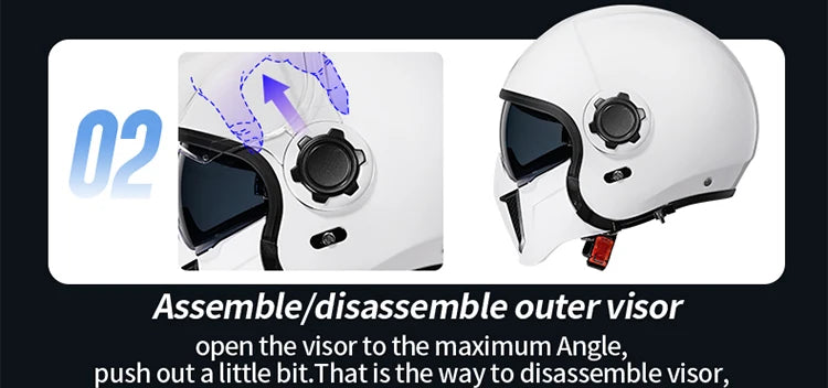 Retro Style Modular Motorcycle Helmet