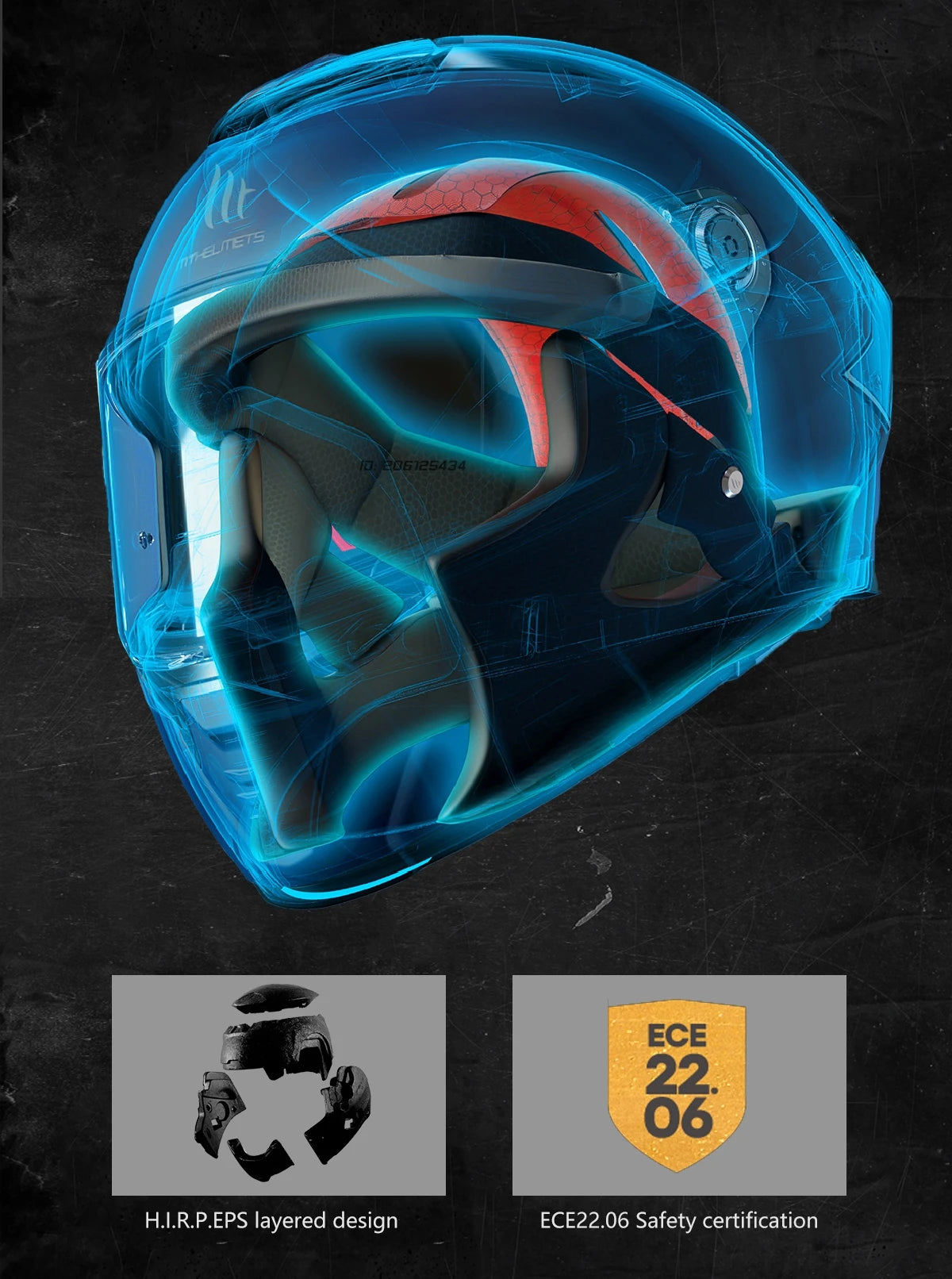 Full Face Motorcycle Helmet with Clear Visor