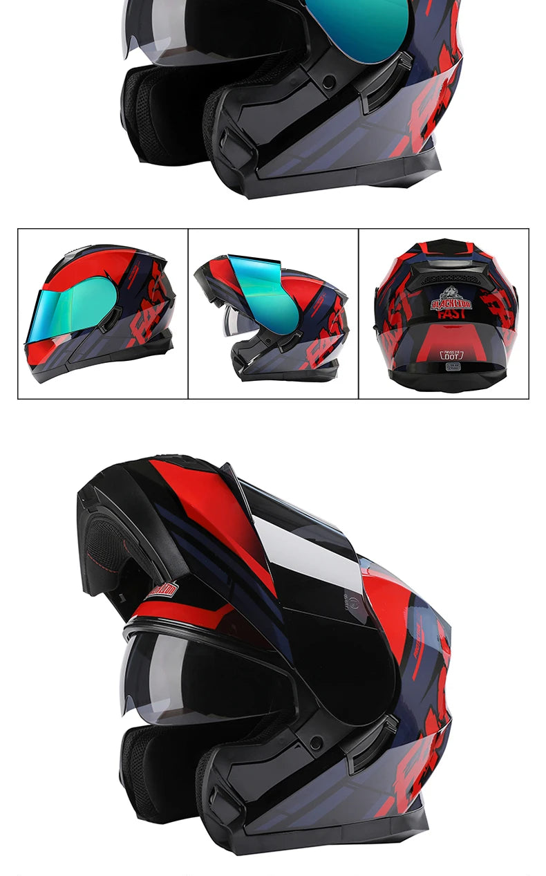 Double Visor Flip-Up Motorcycle Helmet