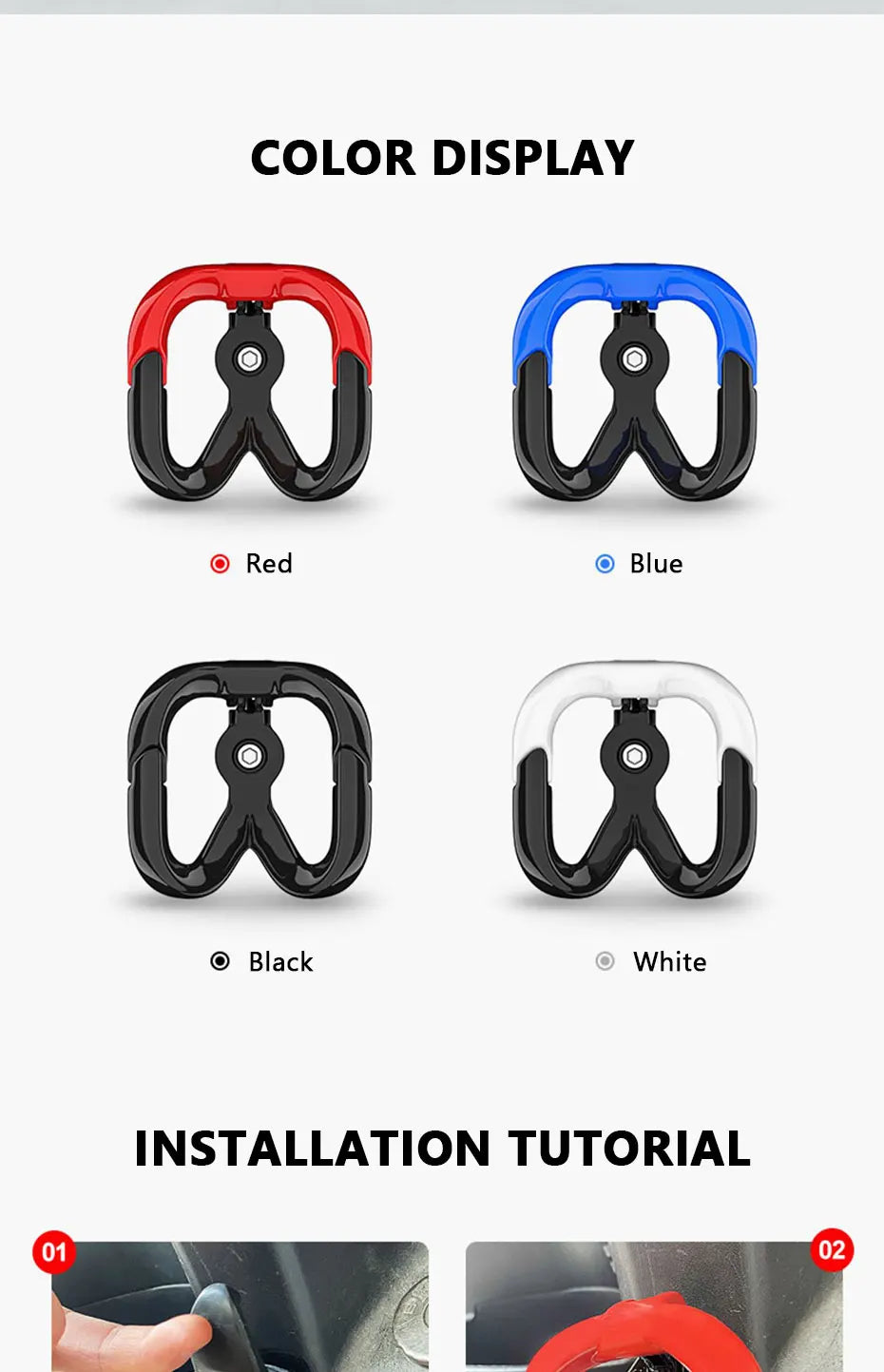 Dual Hook Motorcycle Helmet Hanger
