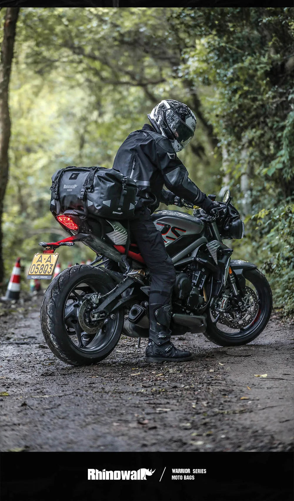 Waterproof Motorcycle Saddle Bag with MOLLE Expansion