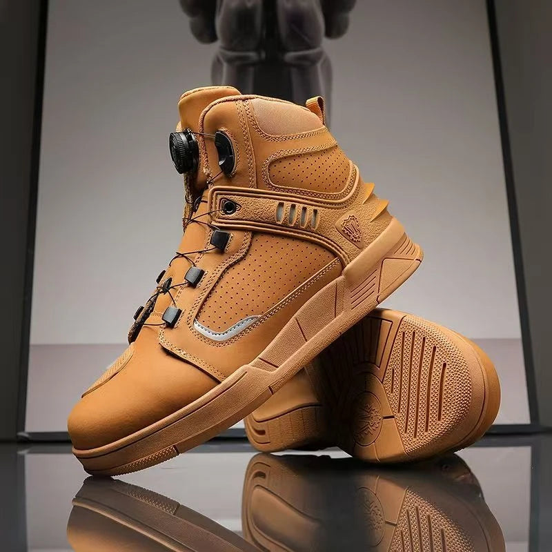 Men's Adventure Motorcycle Boots with Anti-Slip Soles