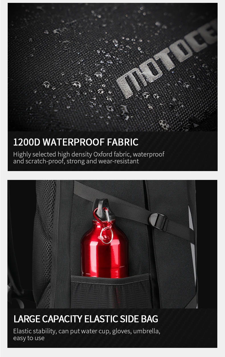 Reflective Waterproof Motorcycle Helmet Backpack