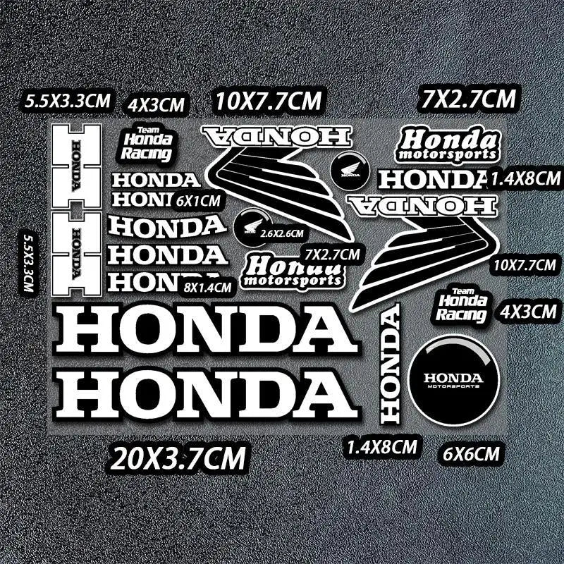 Honda Motorcycle Racing Sponsor Stickers
