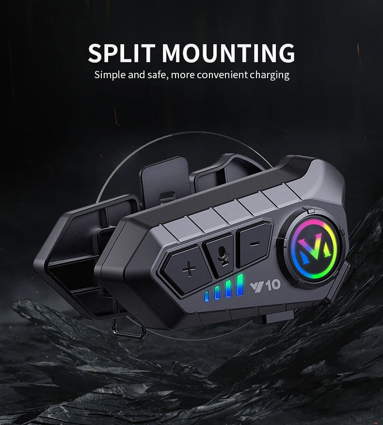 Bluetooth Helmet Headset Lights